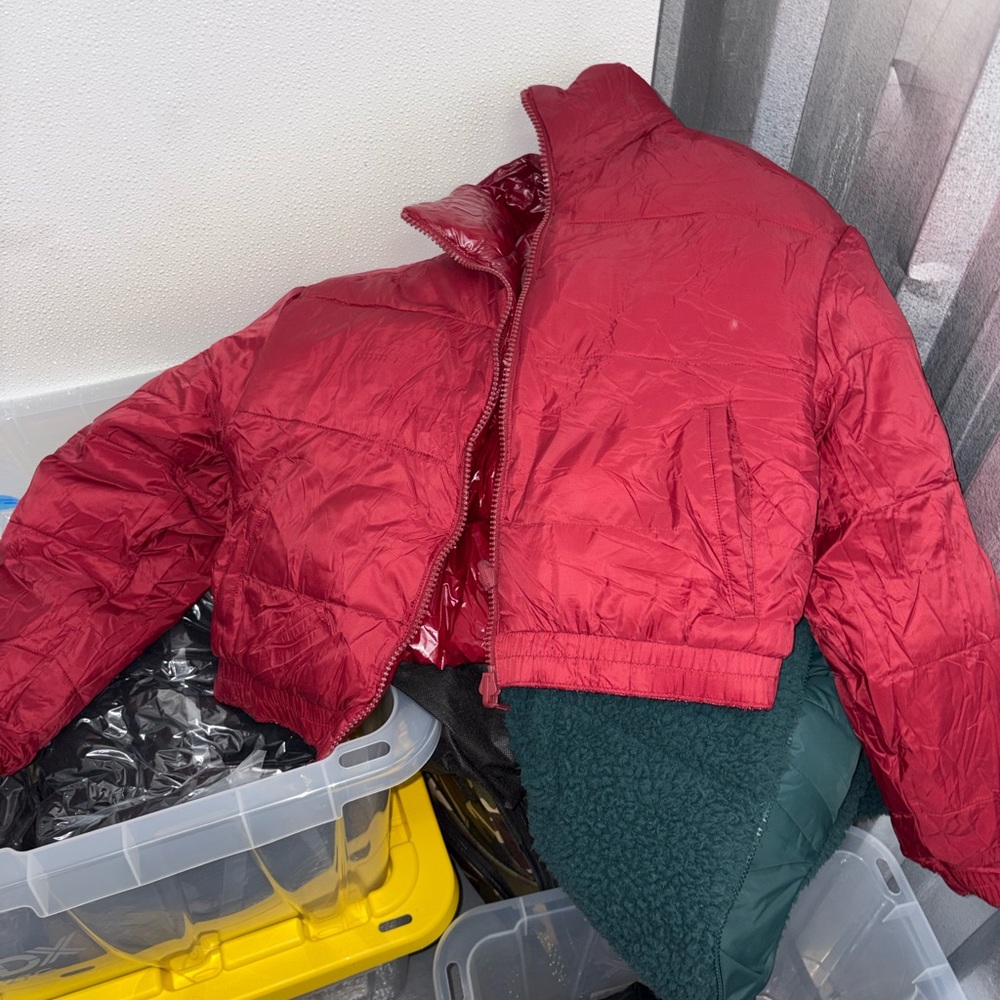 Women's Ruby Red Puffer Jacket - image 7